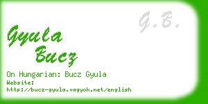 gyula bucz business card